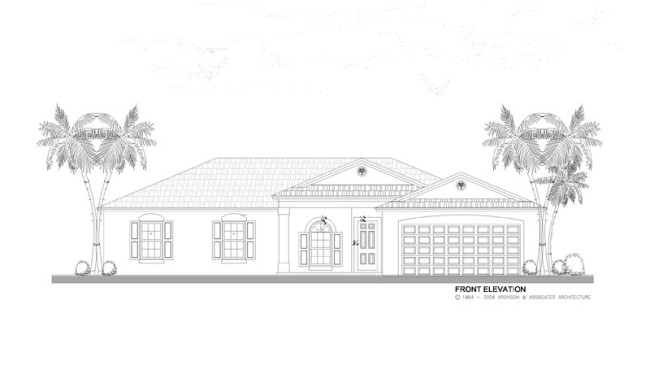 Front Elevation View of House