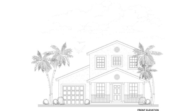 Front Elevation Home Plan View