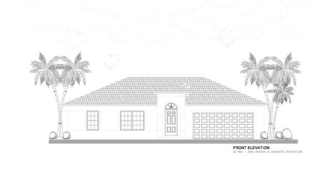 Front Elevation View of Home