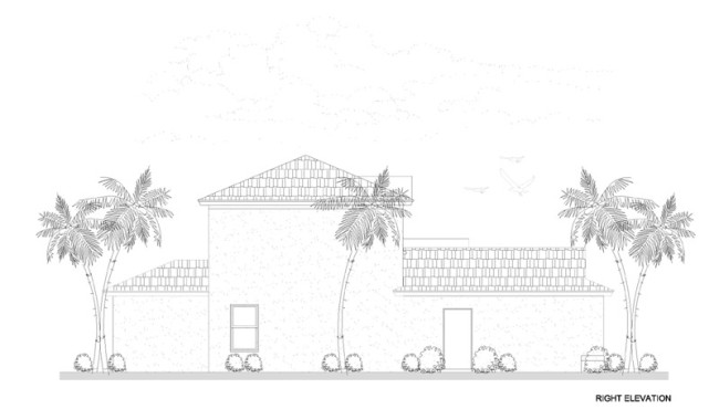 Right Side Elevation Home Plan