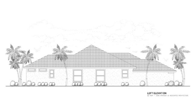 Left Elevation View of House