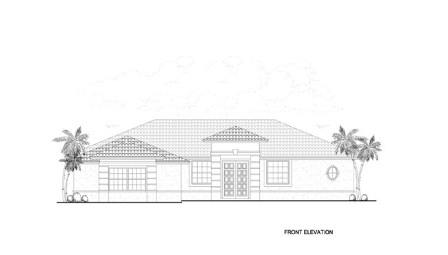 Front Elevation View of House