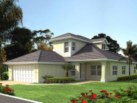 Florida-Style Home Floor Plan