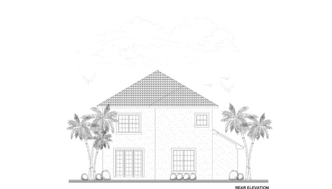 Rear Side of Home Elevation