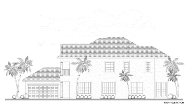Right Side of Home Elevation