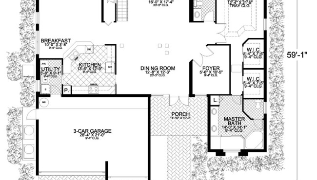 First Floor of Home Plan