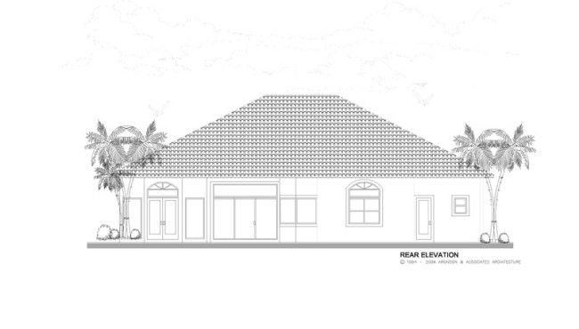 Rear Elevation View House Plan