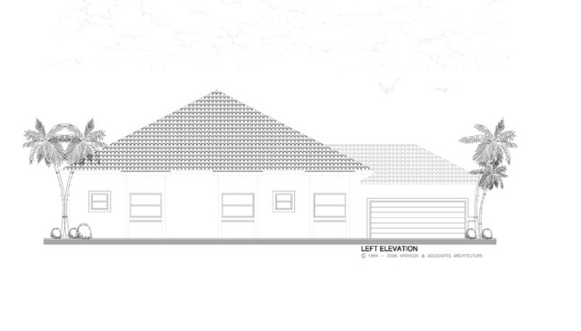 Left Elevation View House Plan