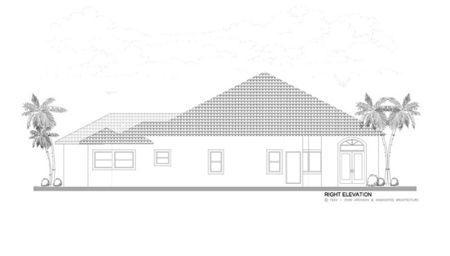 Right Elevation View House Plan