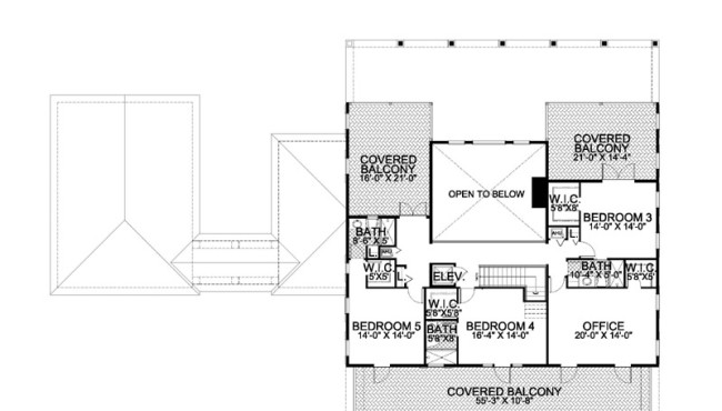 Second Floor Plan of House