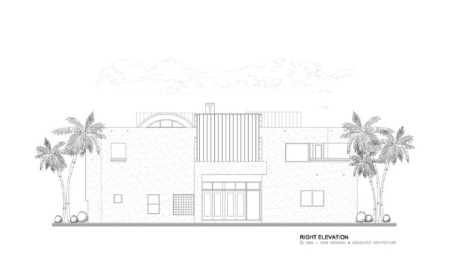 Modern Home Right Elevation View
