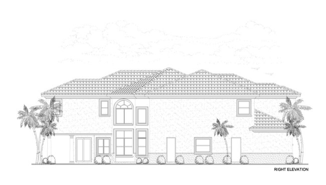 Home Plan Right Elevation