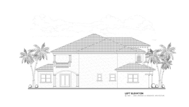 Two Story Left Elevation View