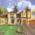 Front Rendering of House Plan