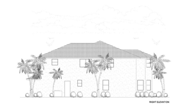 Large Home Right Elevation View