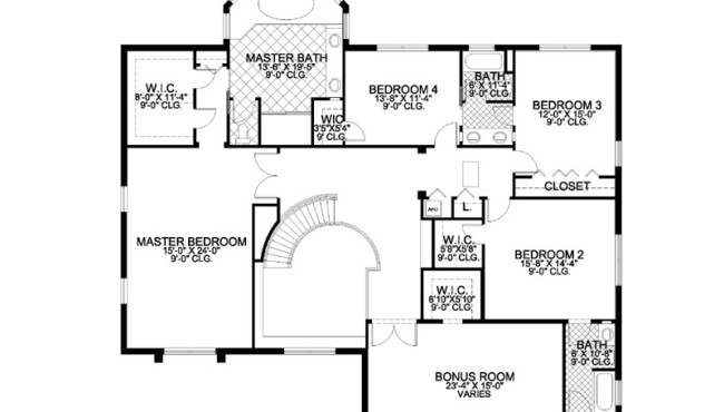 Luxury Second Floor Home Plan