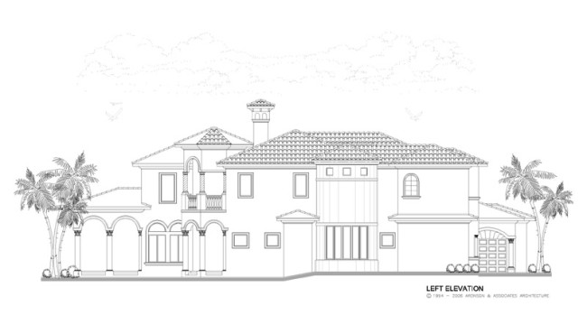 Left Elevation View of Home