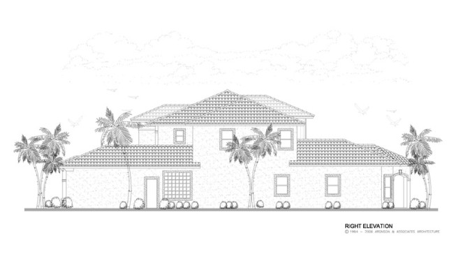 Right Elevation Home Plan View