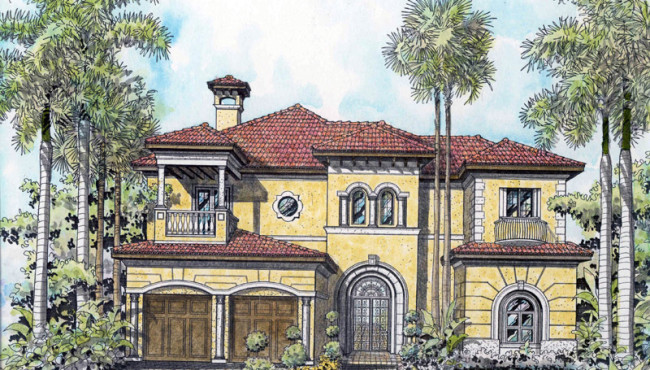 Classic, Contemporary, Two-story, Mediterranean-style Home Floor Plan