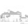 Left Elevation View of House Plan
